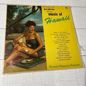 Vintage 1958 Music of Hawaii National Hawaiian Orchestra Vinyl Record